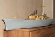 Wooden models of Bismarck from a magazine